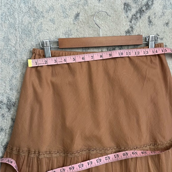 Vtg Charlotte Russe Y2K Tiered Maxi Skirt Sz L Lace Boho Fairy Coquette Cottage - Picture 4 of 5